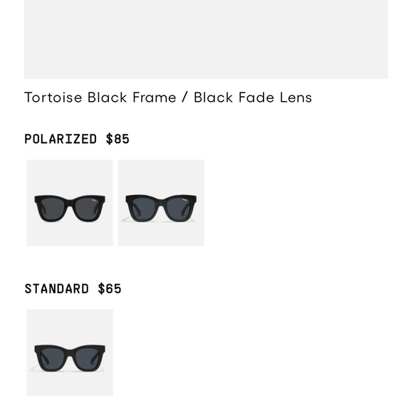 Quay AFTER HOURS POLARIZED tort blk frame/blk fade lenses NWT (back ordered) - Picture 6 of 6